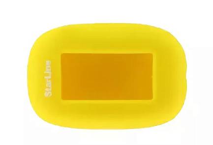 Чехол силиконовый для брелка сигнализации StarLine B92/B94/B62/B64 ЖЕЛТЫЙ PL-CH-60