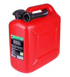 Канистра для топлива 10 литров JTPK-10 красная + Воронка пластик Сертифицированная