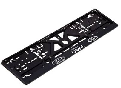 Рамка под номер Ford Форд рельеф серебро + защелка