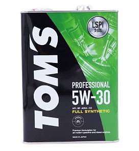 Масло моторное Toms Professional 5w30 SP C3 синтетика 4 литра