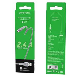 Кабель micro USB Borofone BX21 1 метр в коробке 2,4А