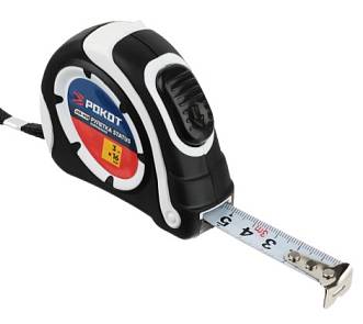 Рулетка 3м Рокот автостоп 16мм 658-008