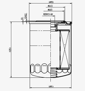 Фильтр топливный FC-319 Totachi TF-1032