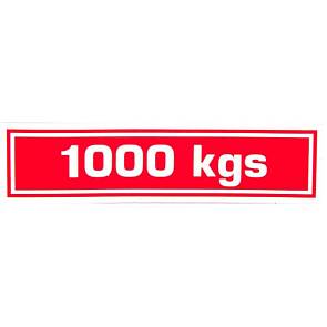Наклейка под капот 1000 kg 30*120