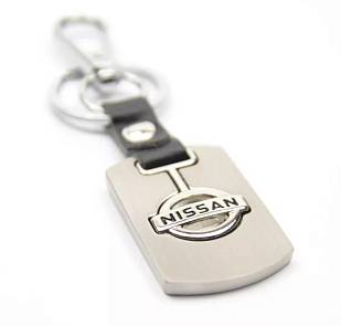 Брелок Логотип авто - Nissan Ниссан ХРОМ карабин