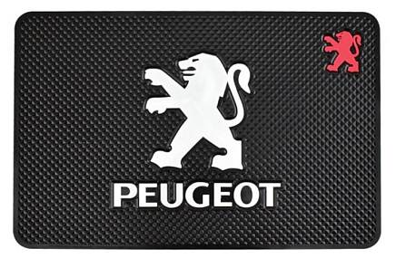 Коврик панели черный с логотипом Peugeot 200*135мм Пежо