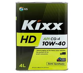 Масло моторное KIXX HD CG-4 10w40 полусинтетика 4 литра