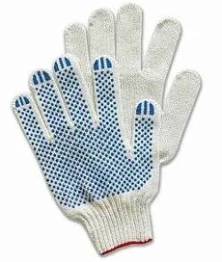 Перчатки х/б ПВХ с точкой Стандарт белые