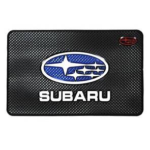 Коврик панели черный с логотипом Subaru 200*135мм Субару