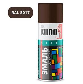Краска Kudo 1012 коричневая RAL 8017 520мл