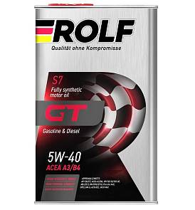 Масло моторное Rolf GT 5w40 SN синтетика 1 литр металл