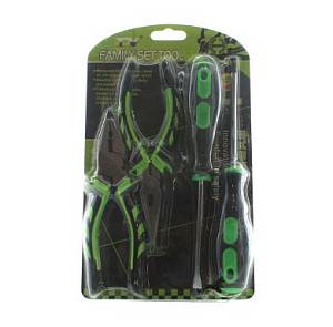 Набор инструментов Мини 4 предмета : Тонкогубцы + плокогубцы + отвертка + / -