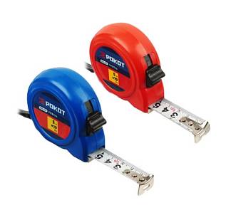 Рулетка 5м Рокот разные цвета 19мм 658-093