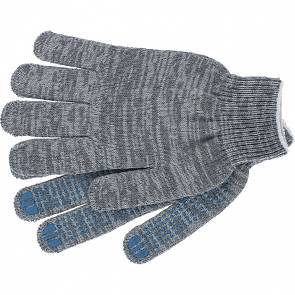Перчатки х/б ПВХ с точкой Стандарт серые