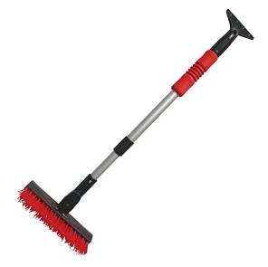 Щетка сметка со скребком для снега AVS телескопическа 64-92см SB-6315