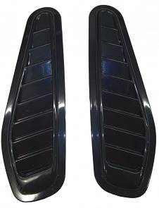 Накладки декоративные на скотче "Жабры" черные 32*10см