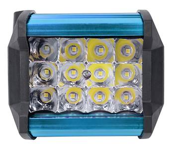 Фара противотуманная светодиодная 12SMD 12/24В 90*70*60мм Blue Белый + Страбоскоп 36WBRU