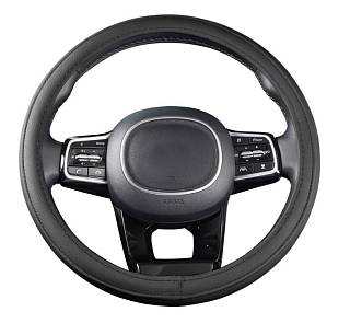 Оплетка руля комбинированная M = 38см Черная объем 479