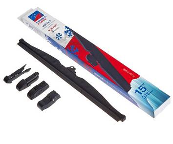 Щетка дворника DF зимняя 375мм 15" с переходниками на все авто