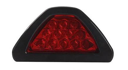 Стоп сигнал универсальный черный корпус Красный водонепроницаемый 12В