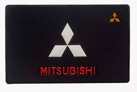Коврик панели черный с логотипом Mitsubishi 200*135мм
