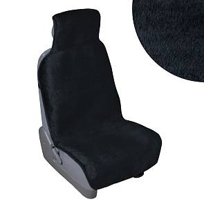 Накидка на сиденье универсальная экомех овчина Черная 140*55см
