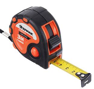 Рулетка 3м Ермак 3 фиксатора 16мм 658-124