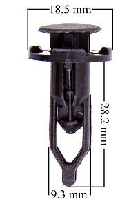 Клипса универсальная PL-CL-01 d=9mm L=30mm гвоздик