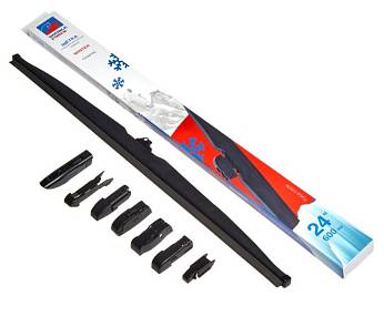 Щетка дворника DF зимняя 600мм 24" с переходниками на все авто
