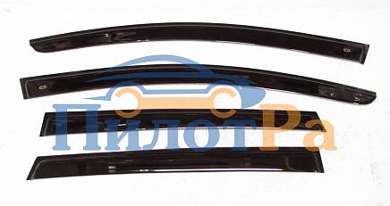 Дефлектор боков. стекла (ветровик) 4шт. Mitsubishi PAJERO 2006г.  накладные Дзержинск